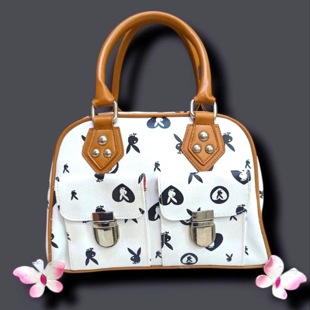 Vintage Playboy Monogram Handbag from the early 2000's. Excellent condition